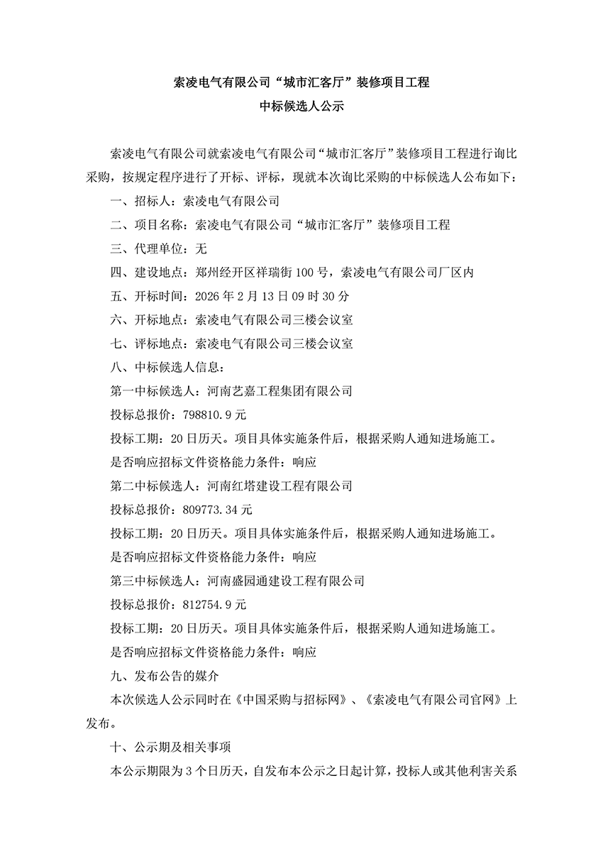 开云电子体育-开云(中国)
“城市汇客厅”装修项目工程 中标候选人公示
